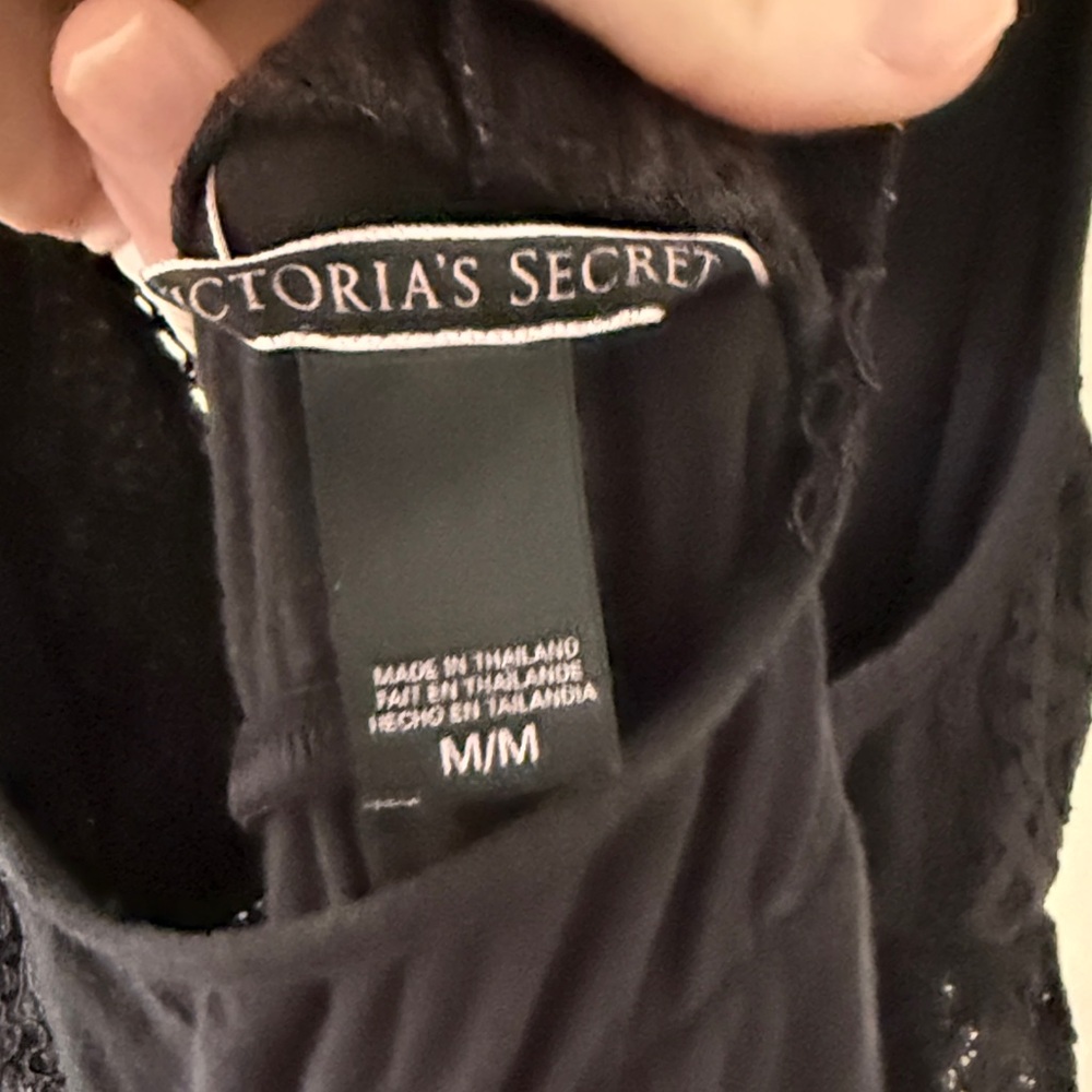 Victoria's Secret Black Lace Chemise with T-Back Detail - Picture 5 of 5